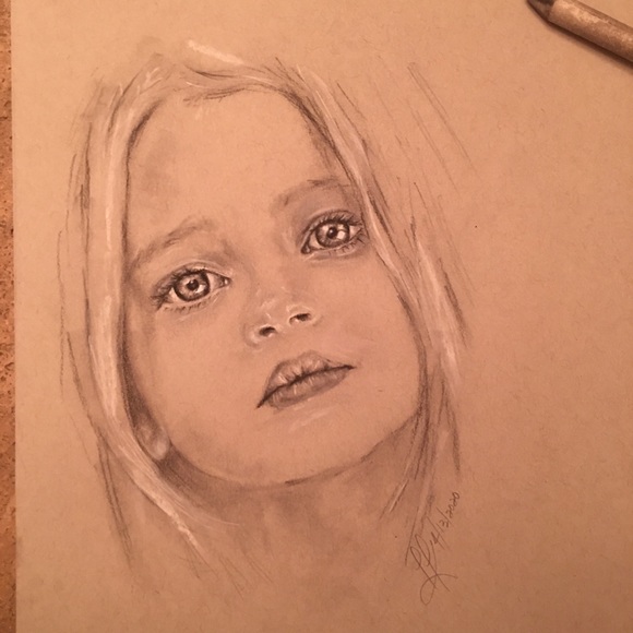 Custom Commissioned Charcoal Portrait w/ artist certificate of authenticity - Picture 2 of 12